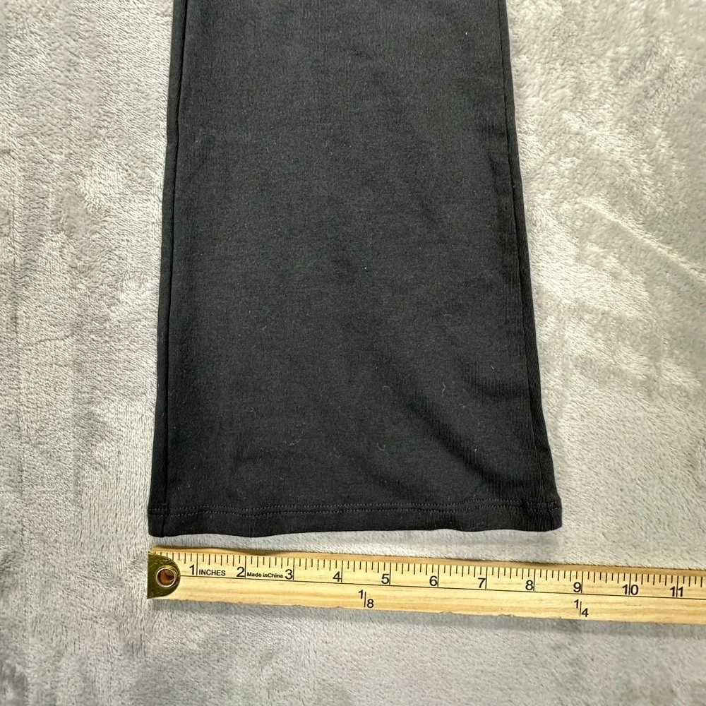 Gap Kids Flare Leggings Girls XL 12 Black Cotton Stretch Elastic Waist Pull On